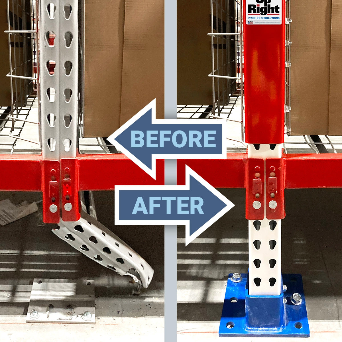 Pallet Rack Repair Kit - Deflector Base